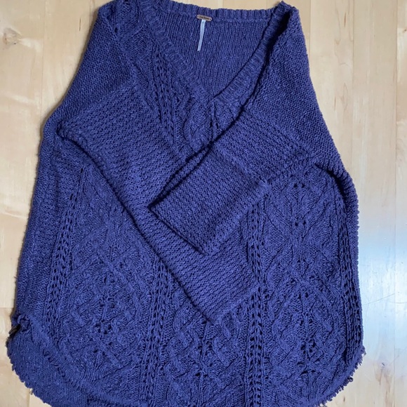 Free People Sweaters - Free People purple cotton tunic sweater